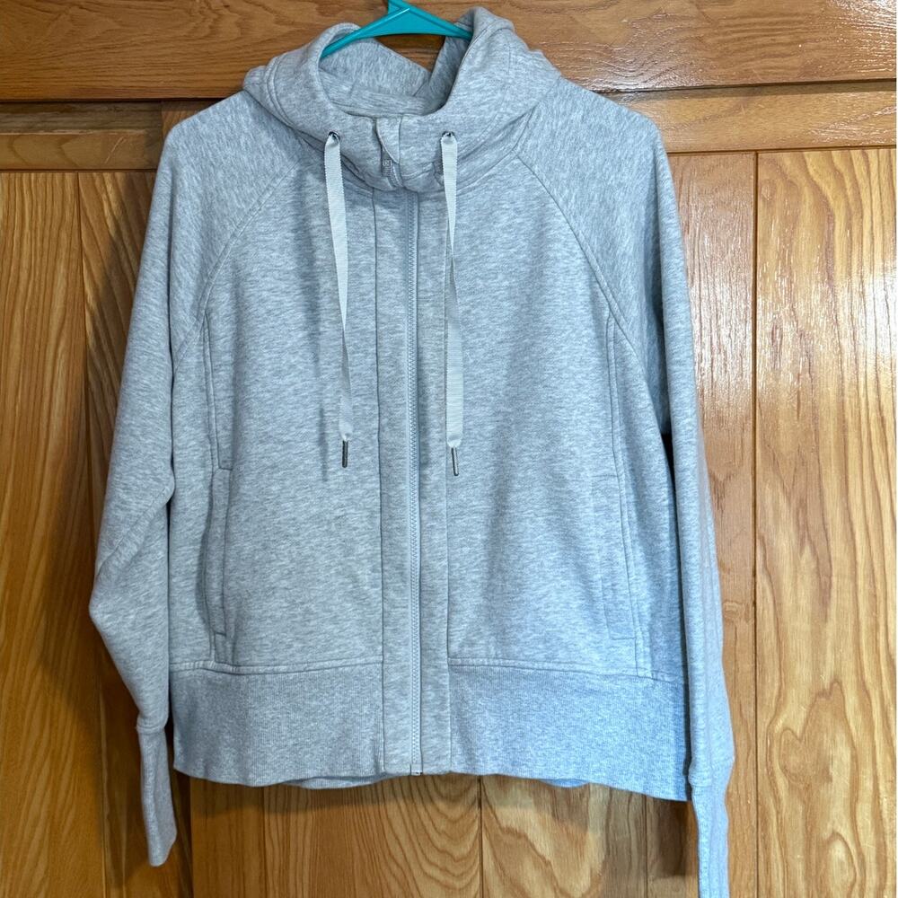 Lululemon Back To It Zip Up Hoodie Heathered Gray Size 10